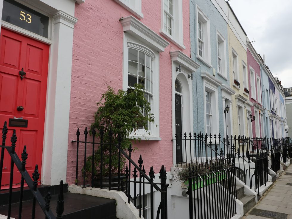 Case colorate di Notting Hill